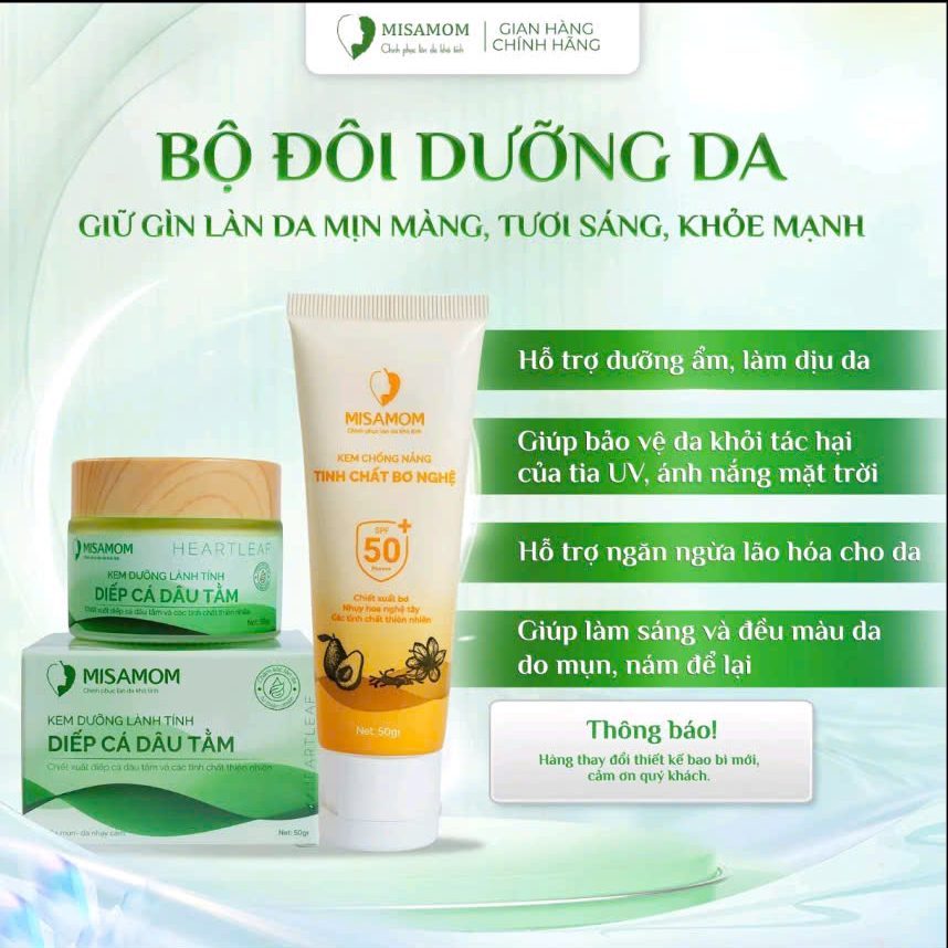 Bộ Đôi Chăm Sóc Da Kem Dưỡng & Kem Chống Nắng