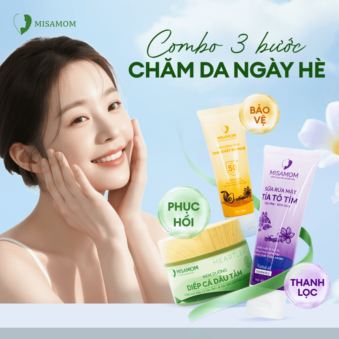 Bộ 3 Chăm Sóc Da Kem Dưỡng, Sữa Rửa Mặt & Kem Chống Nắng