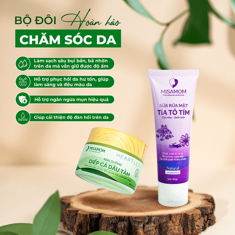 Bộ Đôi Chăm Sóc Da Kem Dưỡng & Sữa Rửa Mặt