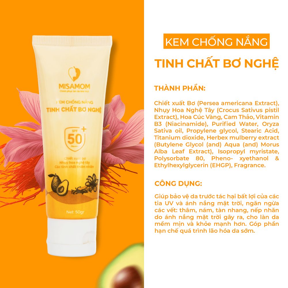 Kem Chống Nắng Tinh Chất Bơ Nghệ