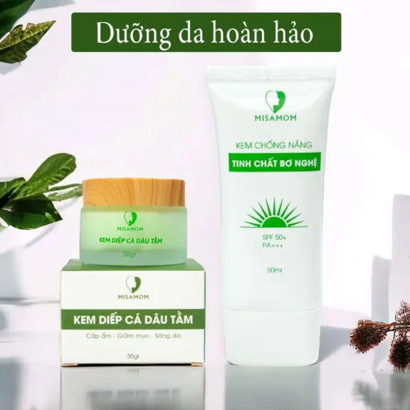 Combo Kem Diếp Cá & Kem Chống Nắng – Bộ Đôi Dưỡng Da Hoàn Hảo