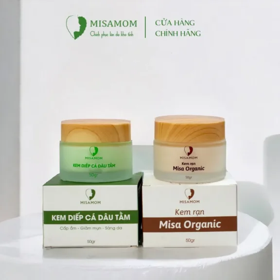 Combo Kem Diếp Cá & Kem Rạn Misa Organic