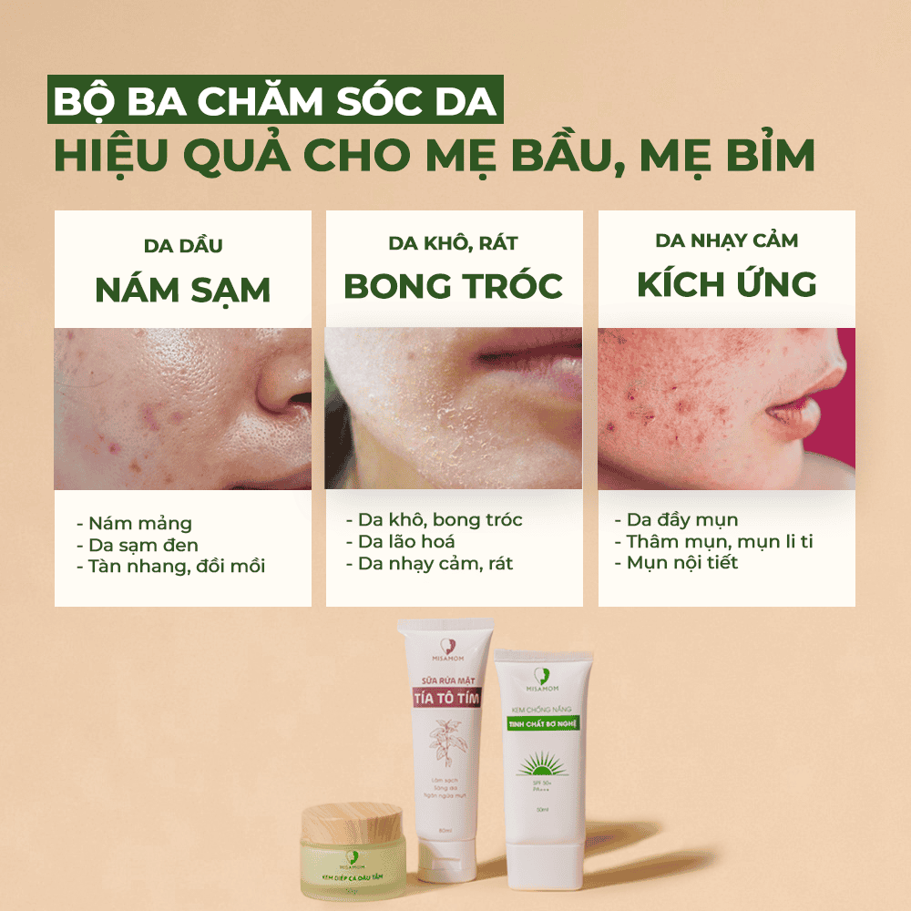 Bộ ba chăm sóc da toàn diện Misamom