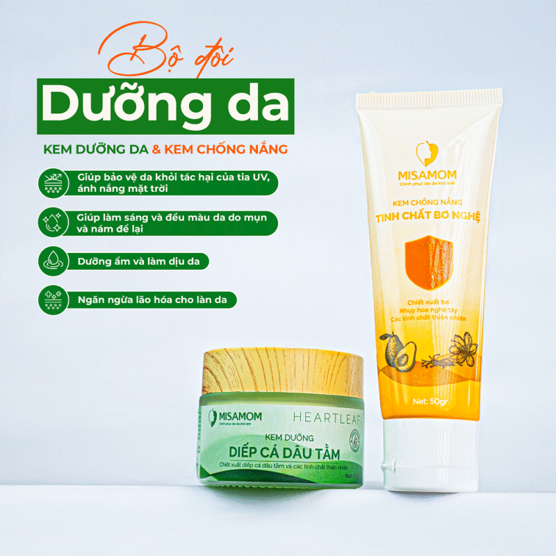 Combo Kem Diếp Cá & Kem Chống Nắng – Bộ Đôi Dưỡng Da Hoàn Hảo